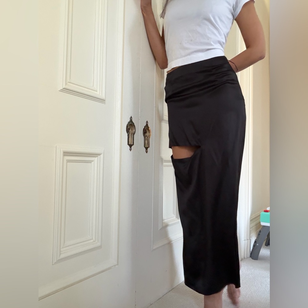 JW Anderson silk slit maxi skirt SS 18